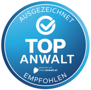 Zertifikat Auszeichnung TOPANWALT meinanwalt.at